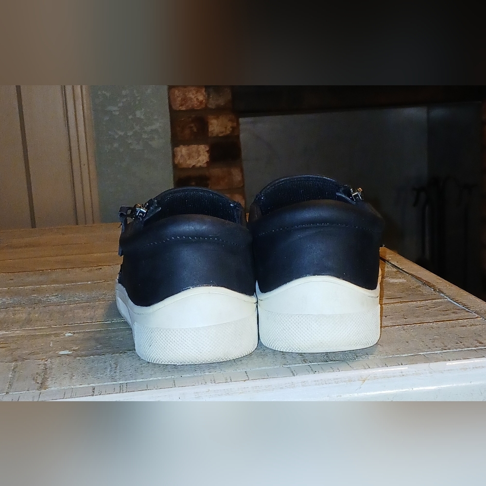 Womens Black Kensie Slip-On ShoeWith Zipper Detail. - Picture 7 of 12